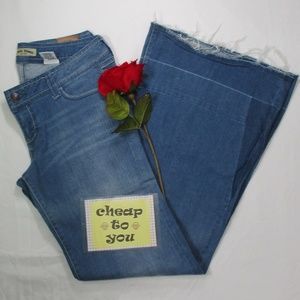 PARIS BLUES FLARE/WIDE LEG RAW SEAMS JEANS SIZE 9